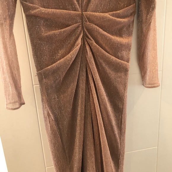 - Talbot Runhof Ruched Lurex Gown